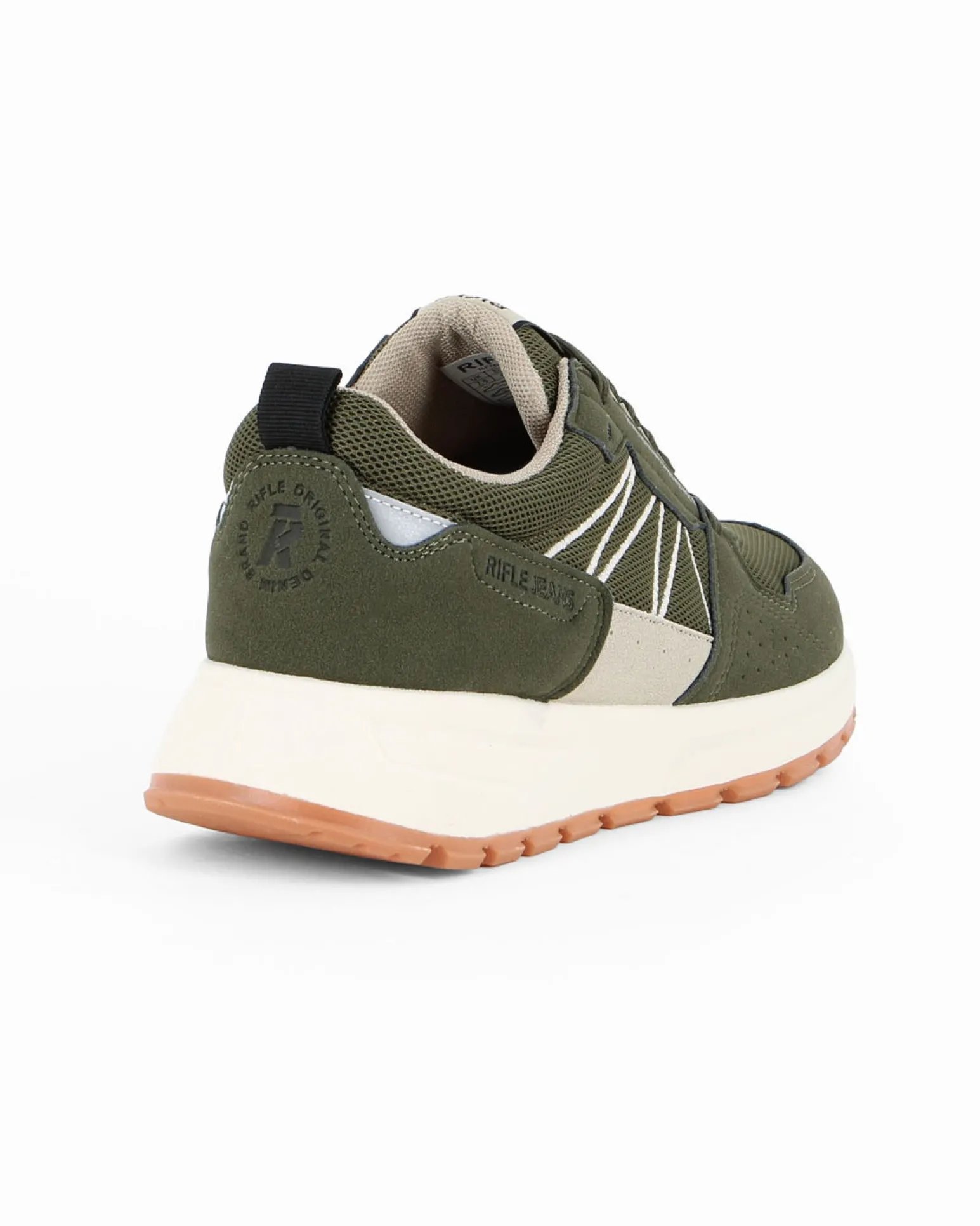 RIFLE - Scarpa verde militare da uomo con lacci