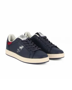 RIFLE - Sneaker blu con inserti rossi