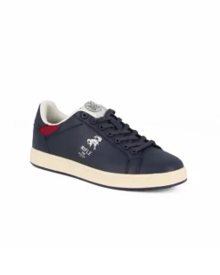 RIFLE - Sneaker blu con inserti rossi