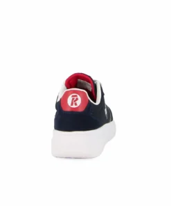 RIFLE - Sneaker blu in tela con pach rossa