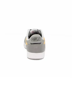 RIFLE - Sneaker grigia con inserti gialli