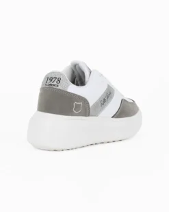 RIFLE - Sneakers bianca da donna con dettagli argento