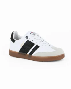 RIFLE - Sneakers bianca e nera con lacci e logo laterale