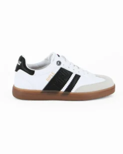 RIFLE - Sneakers bianca e nera con lacci e logo laterale