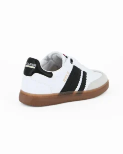 RIFLE - Sneakers bianca e nera con lacci e logo laterale