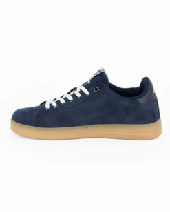 RIFLE - Sneakers blu scamosciata con lacci