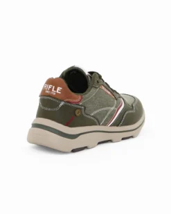 RIFLE - Sneakers verde da uomo con lacci