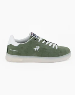 RIFLE - Sneakers verde scamosciata con lacci