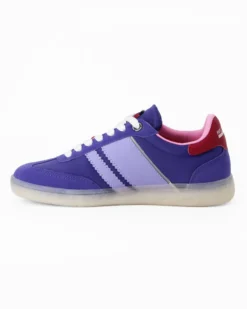 RIFLE - Sneakers viola da donna con patch posteriore rossa e lacci