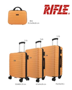 RIFLE - TROLLEY ARANCIONE IN ABS 4 RUOTE