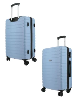 RIFLE - TROLLEY CELESTE IN ABS 4 RUOTE