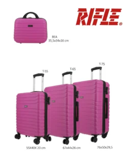 RIFLE - TROLLEY FUXIA IN ABS 4 RUOTE