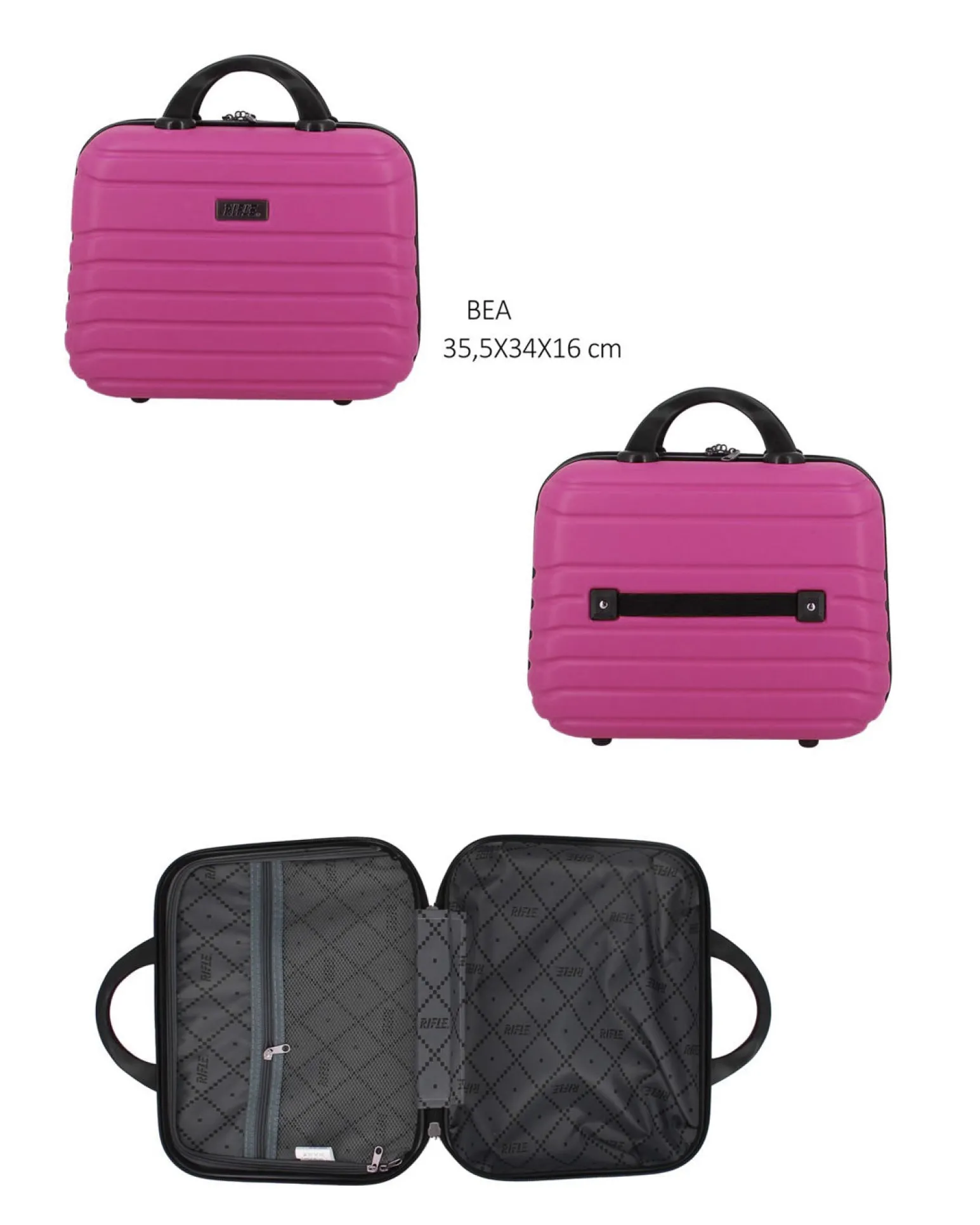 RIFLE - TROLLEY FUXIA IN ABS 4 RUOTE