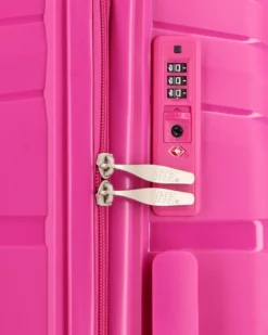 RIFLE - TROLLEY FUXIA IN ABS 4 RUOTE CON COMBINAZIONE TSA