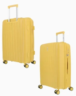 RIFLE - TROLLEY GIALLO IN ABS 4 RUOTE CON COMBINAZIONE TSA