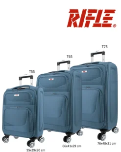RIFLE - TROLLEY JEANS IN TESSUTO CON DOPPIA TASCA FRONTALE E 4 RUOTE