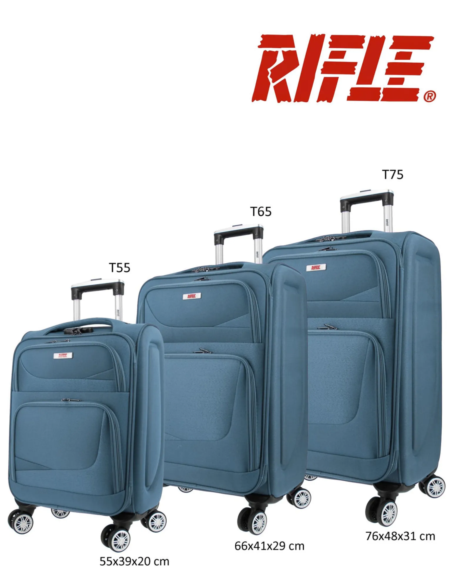 RIFLE - TROLLEY JEANS IN TESSUTO CON DOPPIA TASCA FRONTALE E 4 RUOTE