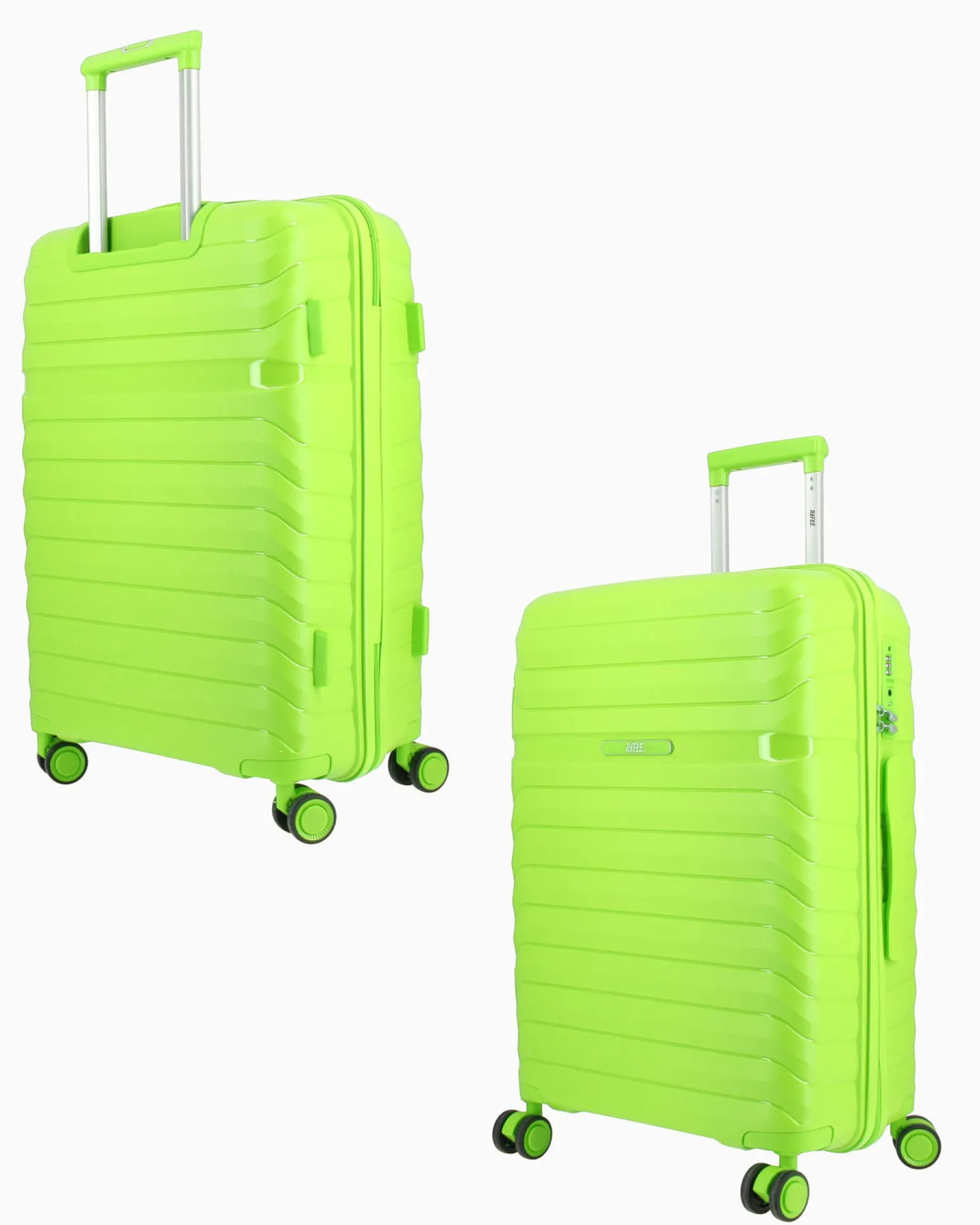 RIFLE - TROLLEY LIME IN ABS 4 RUOTE CON COMBINAZIONE TSA