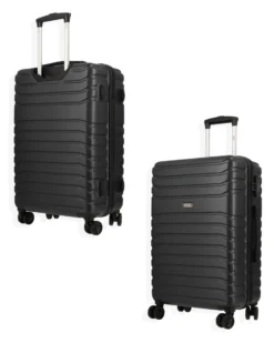 RIFLE - TROLLEY NERO IN ABS 4 RUOTE
