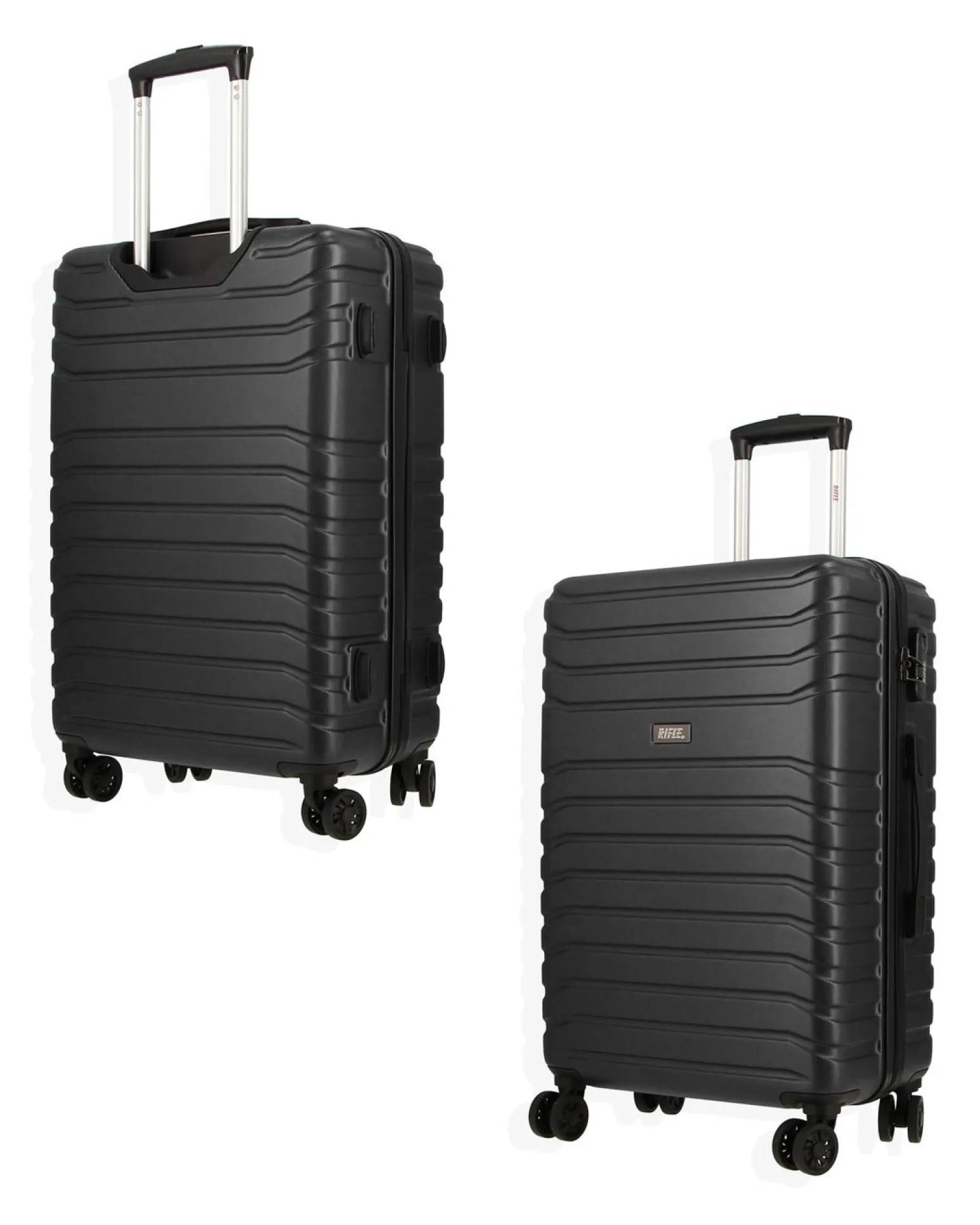RIFLE - TROLLEY NERO IN ABS 4 RUOTE