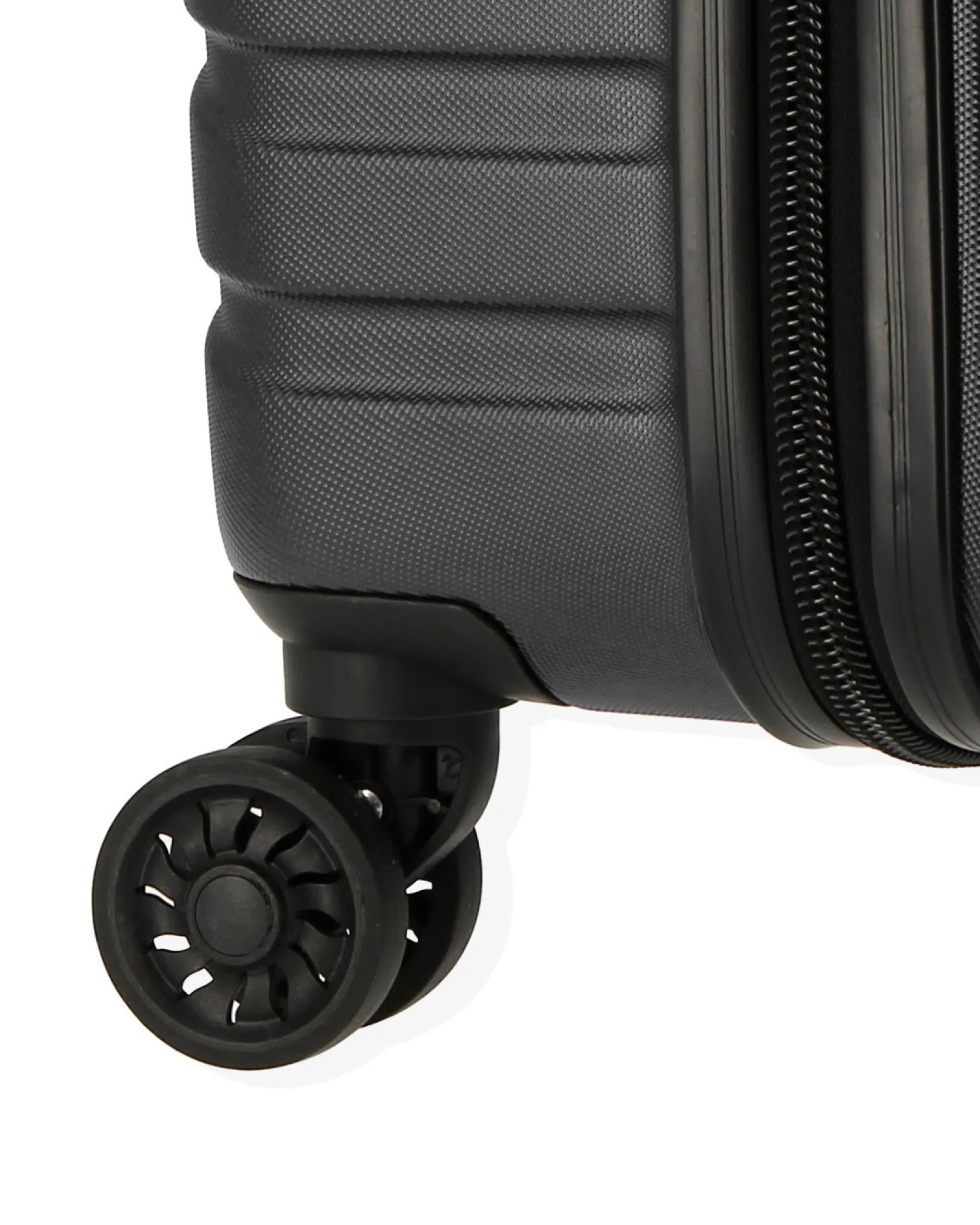 RIFLE - TROLLEY NERO IN ABS 4 RUOTE