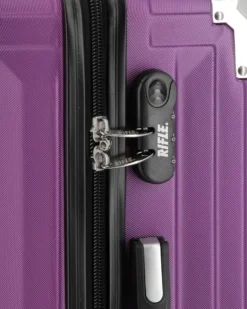 RIFLE - TROLLEY PRUGNA IN ABS CON ANGOLI IN METALLO