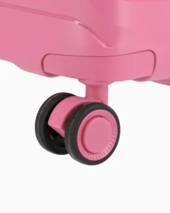 RIFLE - TROLLEY ROSA IN ABS 4 RUOTE CON COMBINAZIONE TSA