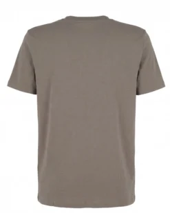 RIFLE - Tshirt manica corta marrone in tessuto fiammata