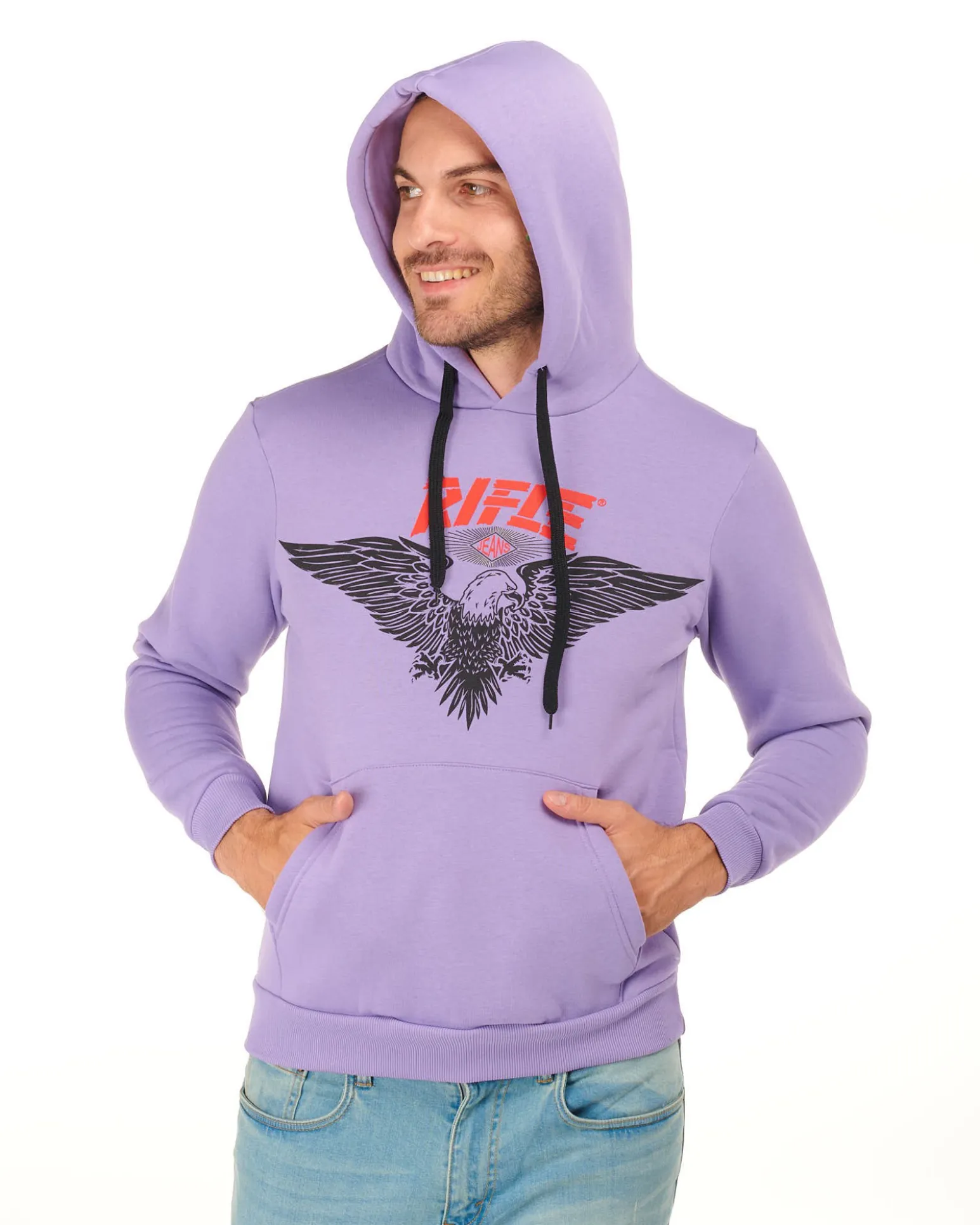 RIFLE - UOMO FELPA CON CAPPUCCIO