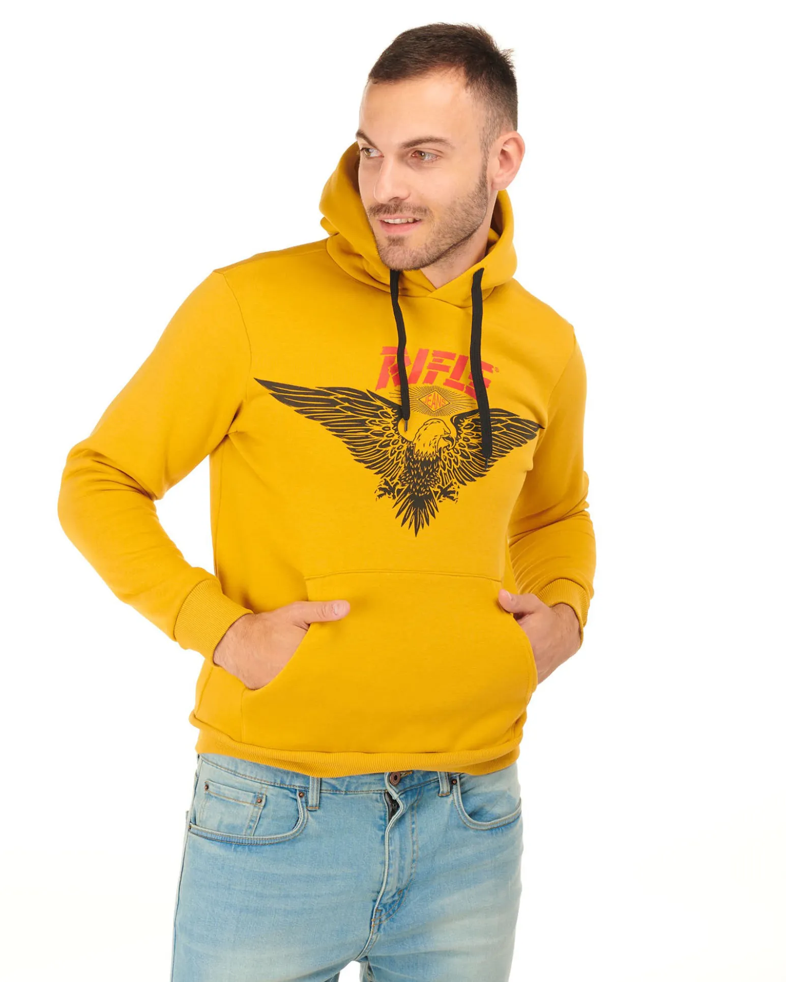 RIFLE - UOMO FELPA CON CAPPUCCIO
