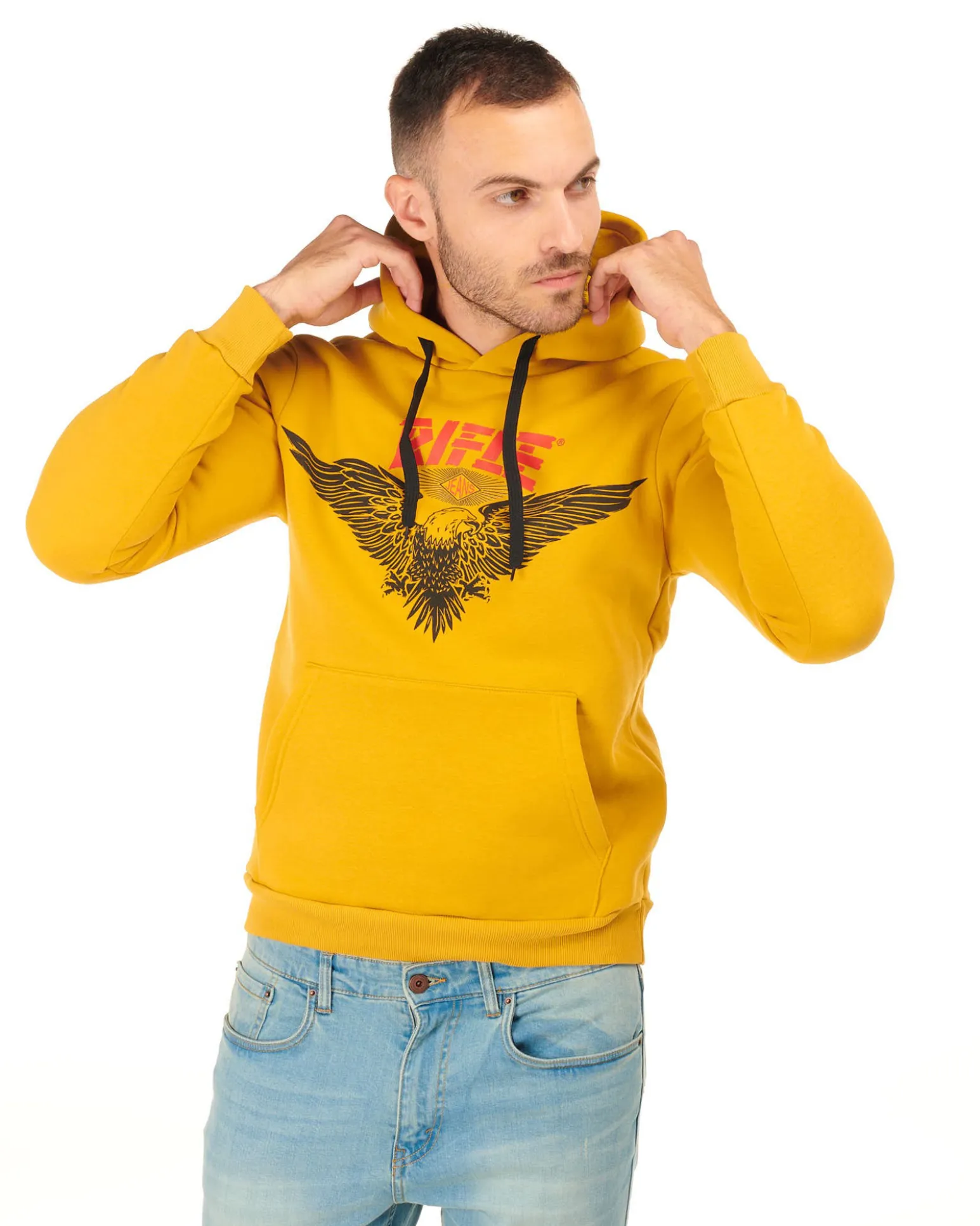 RIFLE - UOMO FELPA CON CAPPUCCIO