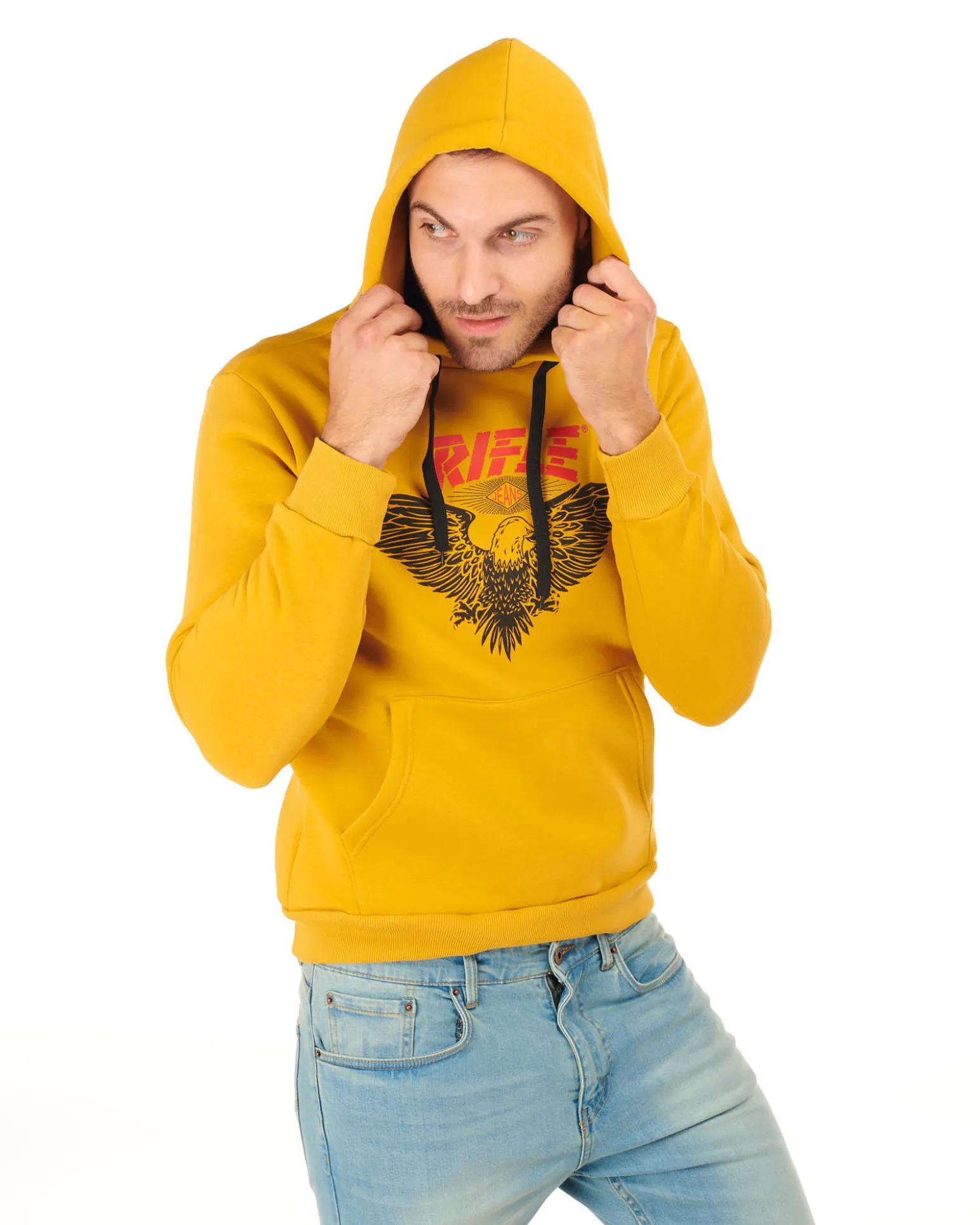 RIFLE - UOMO FELPA CON CAPPUCCIO