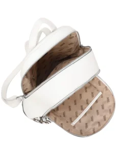 RIFLE - Zaino animalier bianco con due scomparti principali e tasca frontale con zip orizzontale