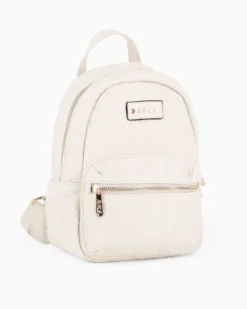 RIFLE - Zaino beige logato con tasca frontale