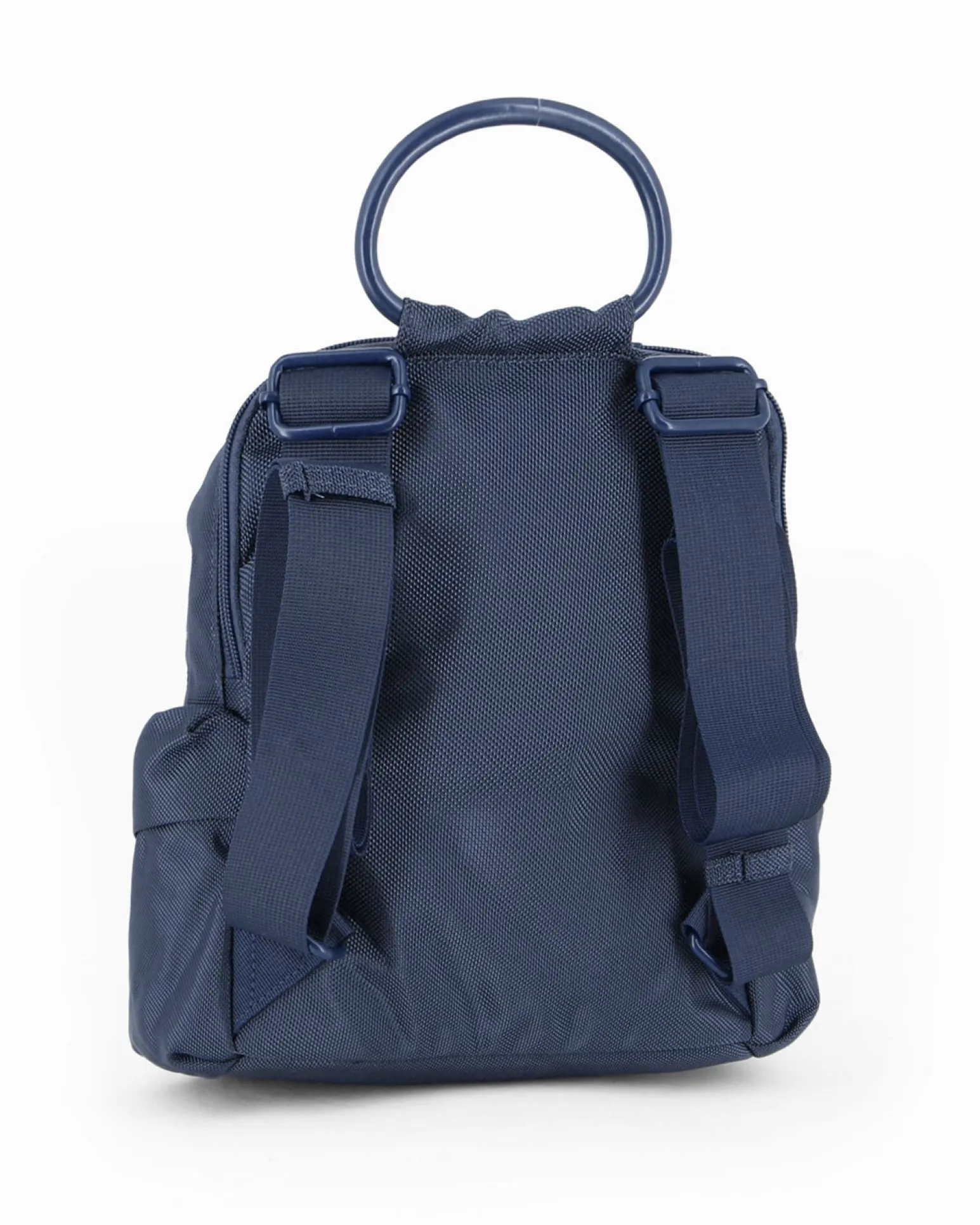RIFLE - Zaino blu con tasche laterali e manico rigido