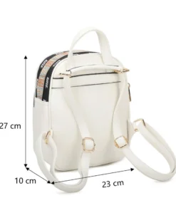 RIFLE - Zaino multicolor effetto intreccio con doppia cerniera loggata e tasca frontale