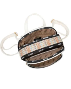 RIFLE - Zaino multicolor effetto intreccio con doppia cerniera loggata e tasca frontale