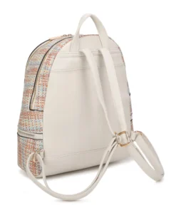 RIFLE - Zaino multicolor effetto intreccio con due scomparti principali e tasca frontale con zip orizzontale