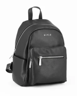 RIFLE - Zaino nero con tasche frontali e laterali