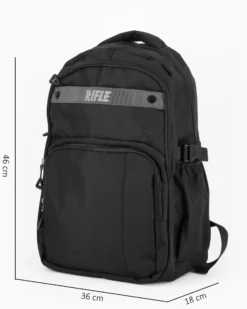 RIFLE - Zaino nero da trekking multitask