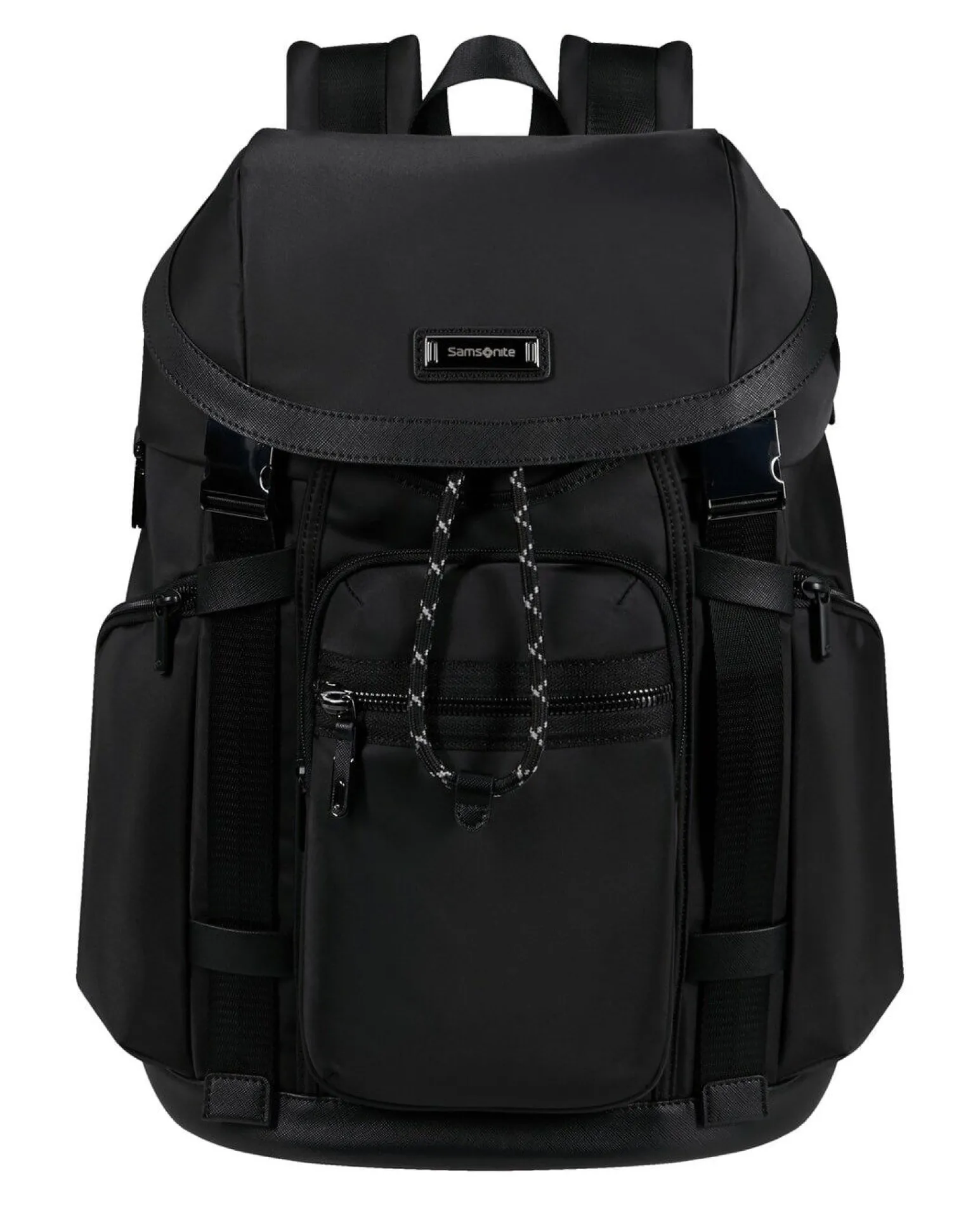 SAMSONITE - Zaino nero con patta e tasca porta pc fino a 15.6''