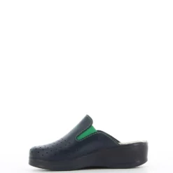 SANITAL LIGHT - Ciabatta sanitaria da donna bianca in VERA PELLE con inserti elasticizzati, MADE IN ITALY