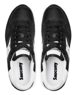 SAUCONY - Sneakers da uomo nera e bianca in VERA PELLE scamosciata con intersuola in EVA - JAZZ ORIGINAL