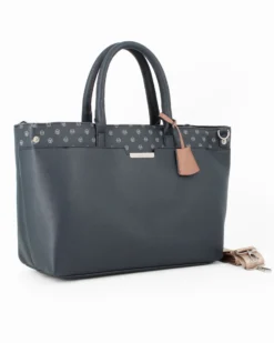 SERGIO TACCHINI - Borsa a mano blu con tasca frontale, tracolla removibile