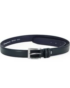 SERGIO TACCHINI - Cinta da uomo blu  in VERA PELLE