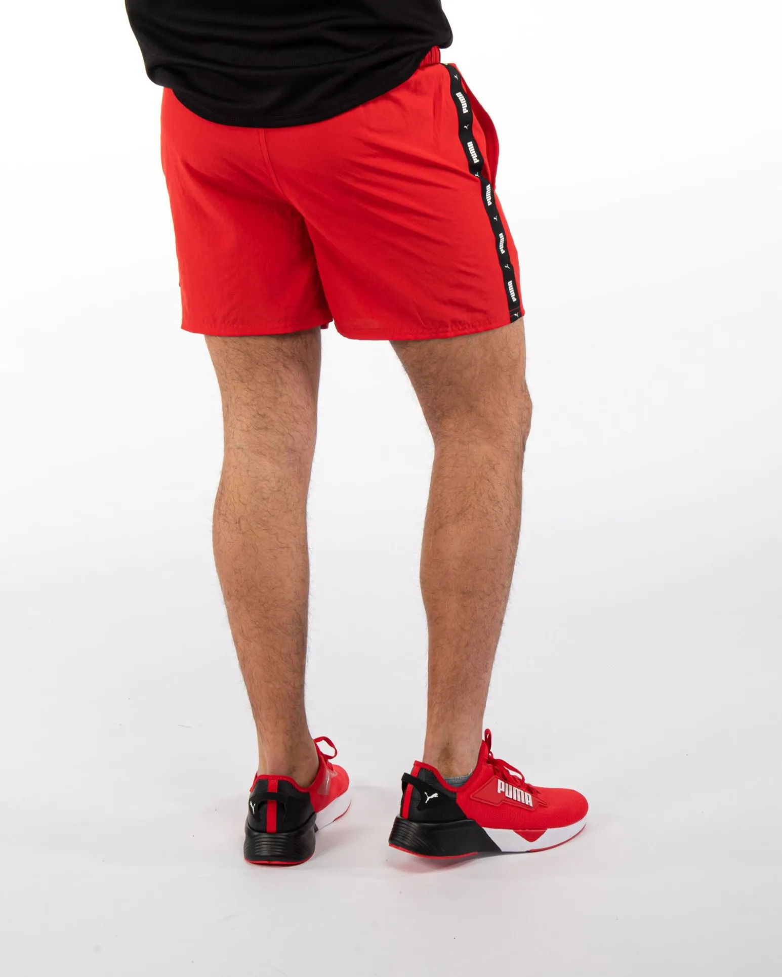 SHORT ESS+TAPE WOVEN RED