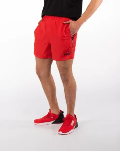 SHORT ESS+TAPE WOVEN RED