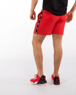 SHORT ESS+TAPE WOVEN RED