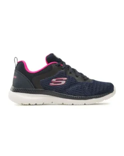 SKECHERS - BOUNTIFUL - QUICK PATH Sneakers blu con soletta memory foam