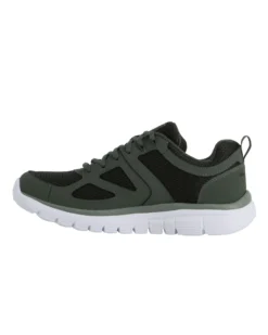 SKECHERS - BURNS - AGOURA - Sneakers verde con tomaia in morbida pelle liscia